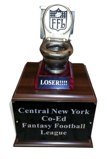 Fantasy Football Trophy Funny GOAT Greatest of All Time Award 