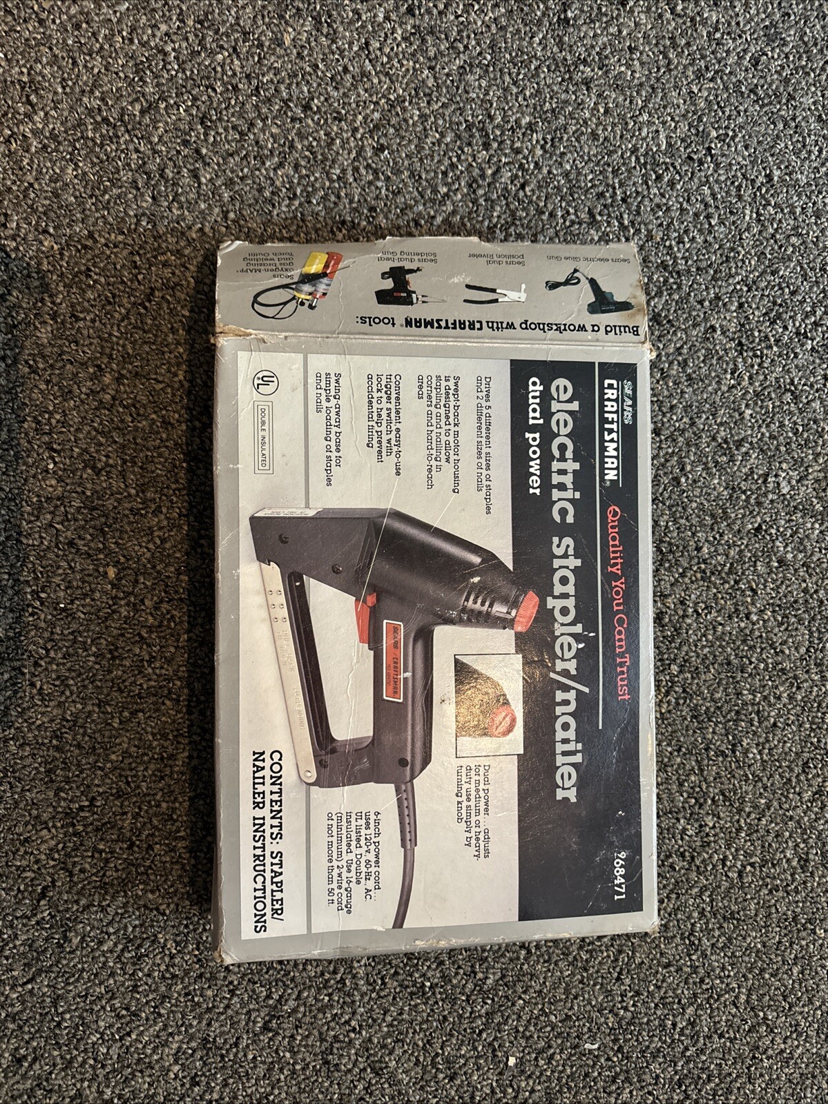 Sears Craftsman Electric Power Stapler Model #193.684710  Staple Gun Nailer