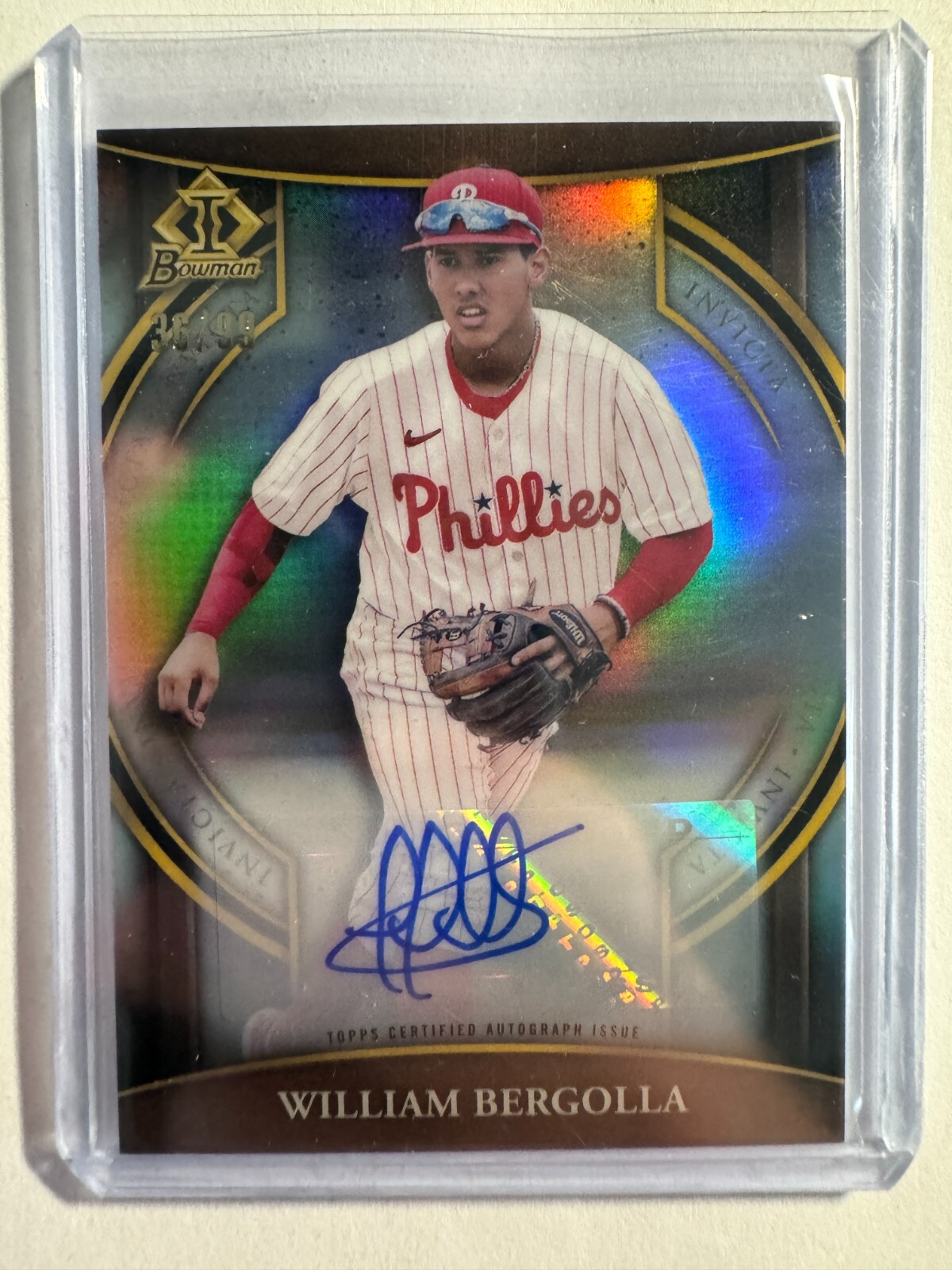 K236,078 -  2023 Bowman Chrome Invicta Auto #BI23 William Bergolla #/99