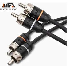 Elite Audio 100 OFC Copper Car Amplifier RCA Cable 2 Channel 17' Noise Reducing