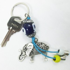 2-Lucky-Elephant-Pendant-Keychain-Key-Chain-Ring-Evil-Defend-Gift-Hamsa-Evil-Eye