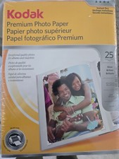 Kodak Premium Photo Paper Glossy 8.5" x 11" Full New Pack of 25 Sheets