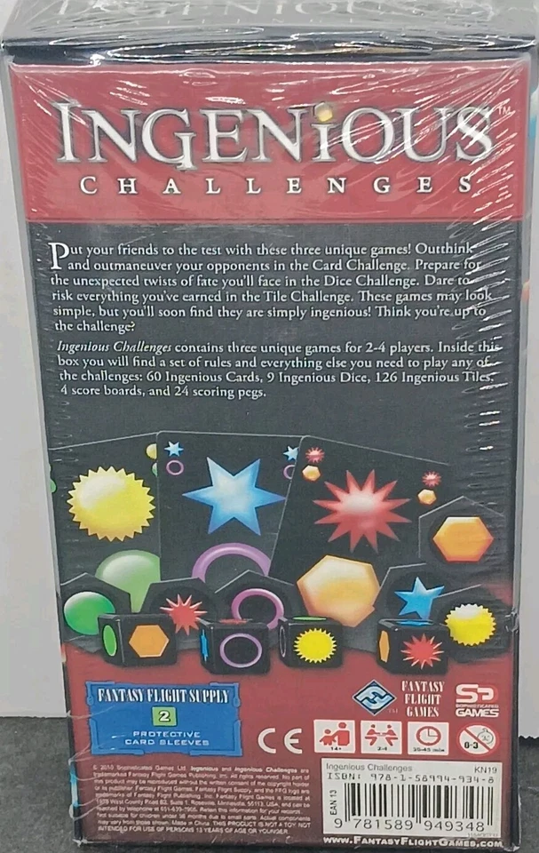 Ingenious Challenges Game Fantasy Flight Games Brand New Sealed  - Image 3 of 4
