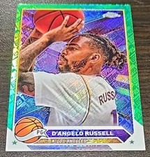2023-24 Topps Chrome Basketball Green Refractor Dangelo Russell #58