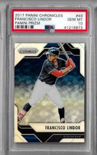 2017 Panini Chronicles Francisco Lindor Panini Prizm PSA 10