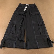 BDG Urban Outfitters Women's Size XS Black Wide Leg Cropped Utility Pants NWT