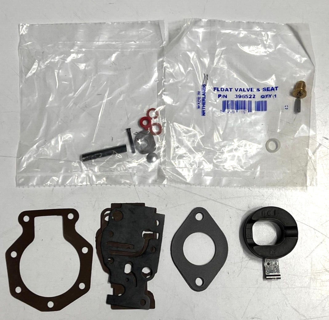 New Johnson Evinrude OEM Carb Repair Kit 439073 with Float BRP/OMC
