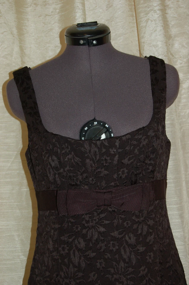 Платье женское Nanette Lepore размер 2 черное шерстяная смесь без рукавов завышенная талия  - Изображение 4 из 4