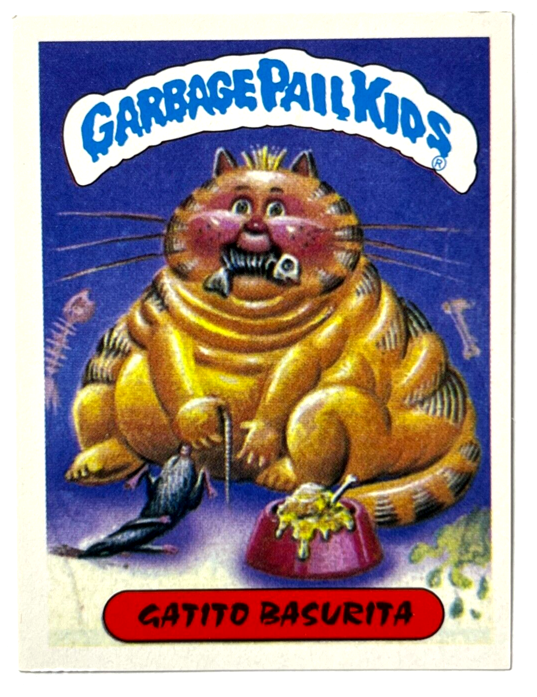 1988 Garbage Pail Kids Sticker Reedition 029 Catty Kathy Peru Edition