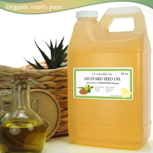 MUSTARD SEED OIL BY DR.ADORABLE ORGANIC 100 % PURE COLD PRESSED 2oz-UP TO 7LB - 第 21/23 張圖片