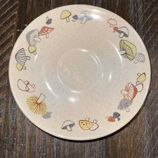 Vintage Franciscan Gladding McBean Co. Mushroom Woodlore Cottage Core Saucer