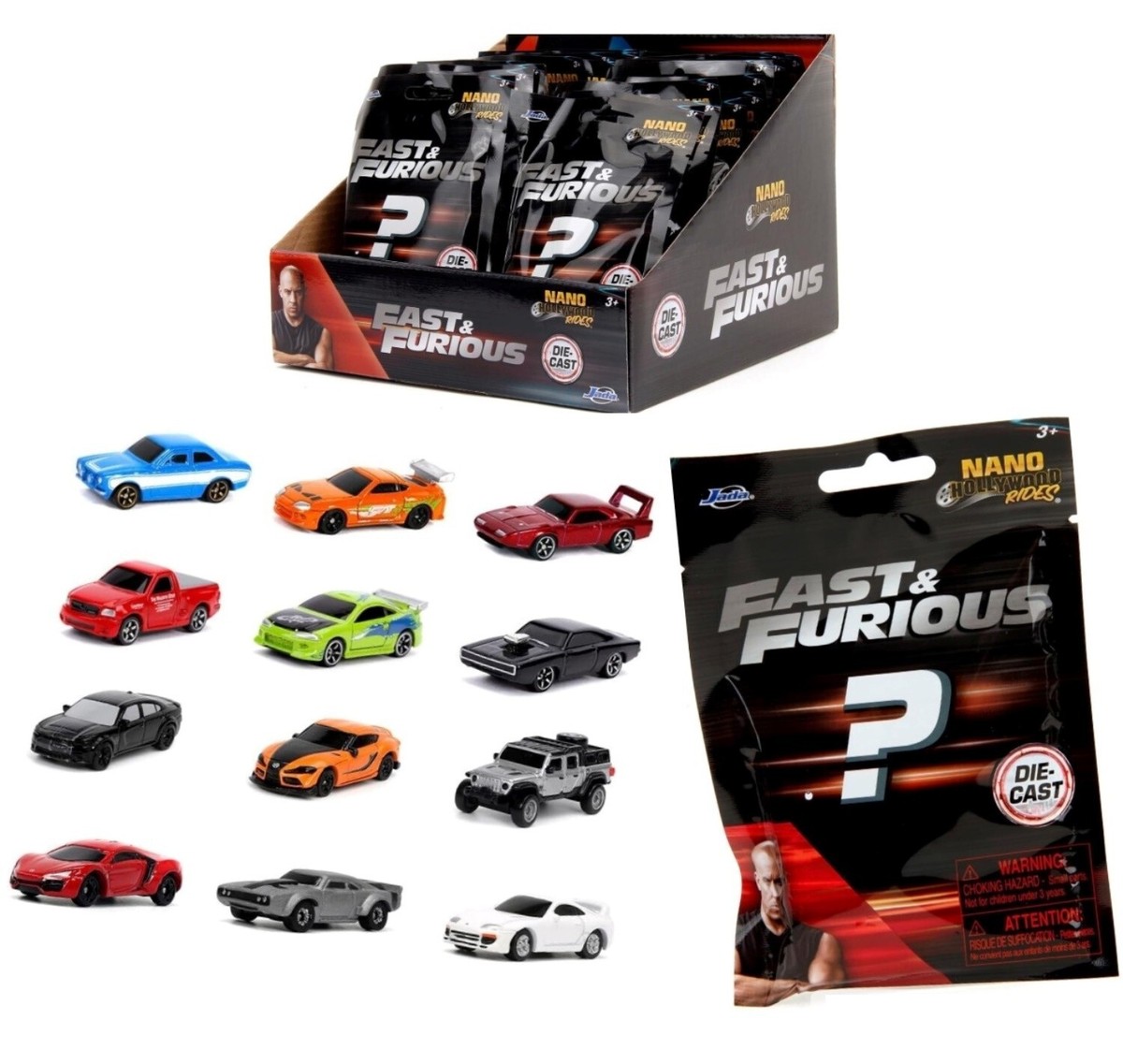 ミニカー JADA FAST&FURIOUS NANO HOLLYWOOD RIDES Jada Nano Hollywood Rides Fast & Furious Die Cast Micro Machine