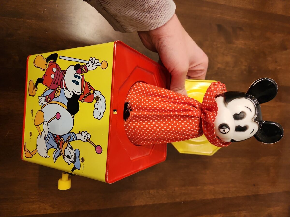 Mickey Mouse Jack in the Box VTG 50s Carnival Disney NOT Mickey Mouse Jack in the Box VTG 50s Carnival Disney NOT