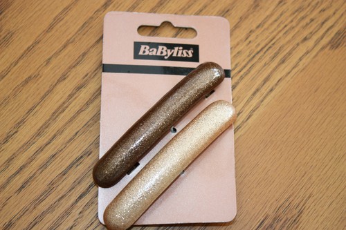 babyliss 2 pack shimmer effect gold and bronze hair barrettes cl