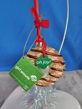 Department 56 Girl Scout Samoas Cookie Christmas Ornament Glass 3" New