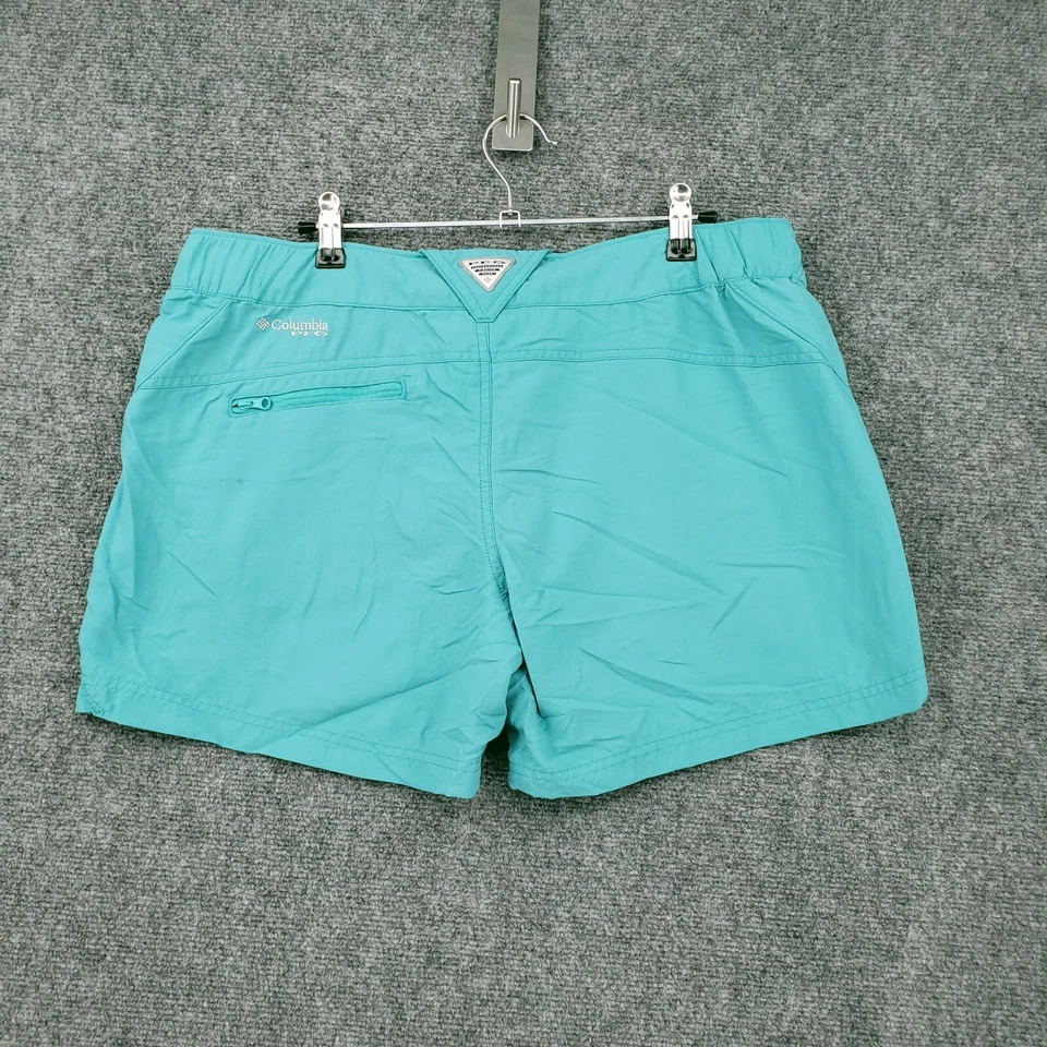 Pantalones Cortos Columbia Para Mujer L Grande Azul PFG Punta Coral Omni Tono Pesca Exterior Foto 2 de 4