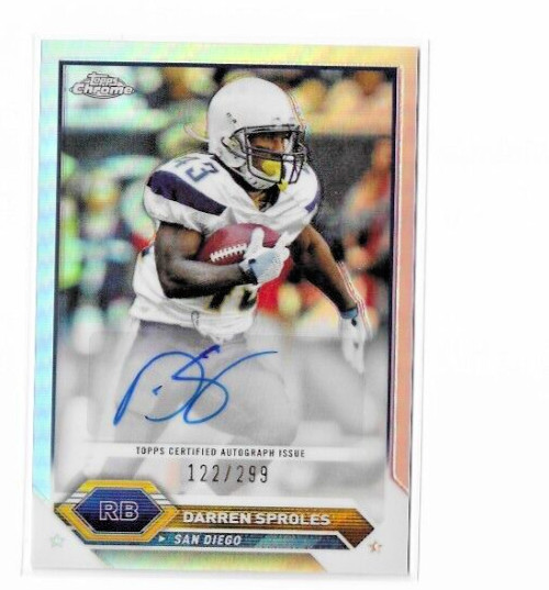 Darren Sproles 2023 Topps Composite Topps Chrome Refractor Auto Autograph /299