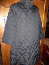 Postcard Real Down Quilted Full Zip , Long Winter Coat Sz Uk 14