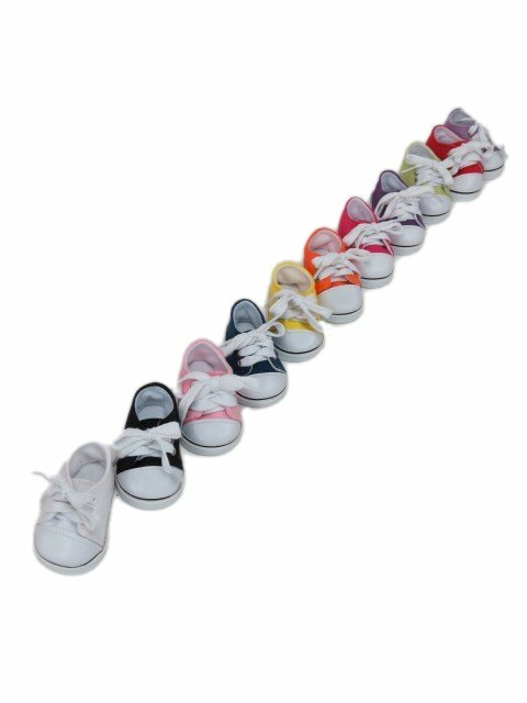 Doll Clothes 18" Sneakers Shoes Lavender Tie Lace Fits American Girl Dolls