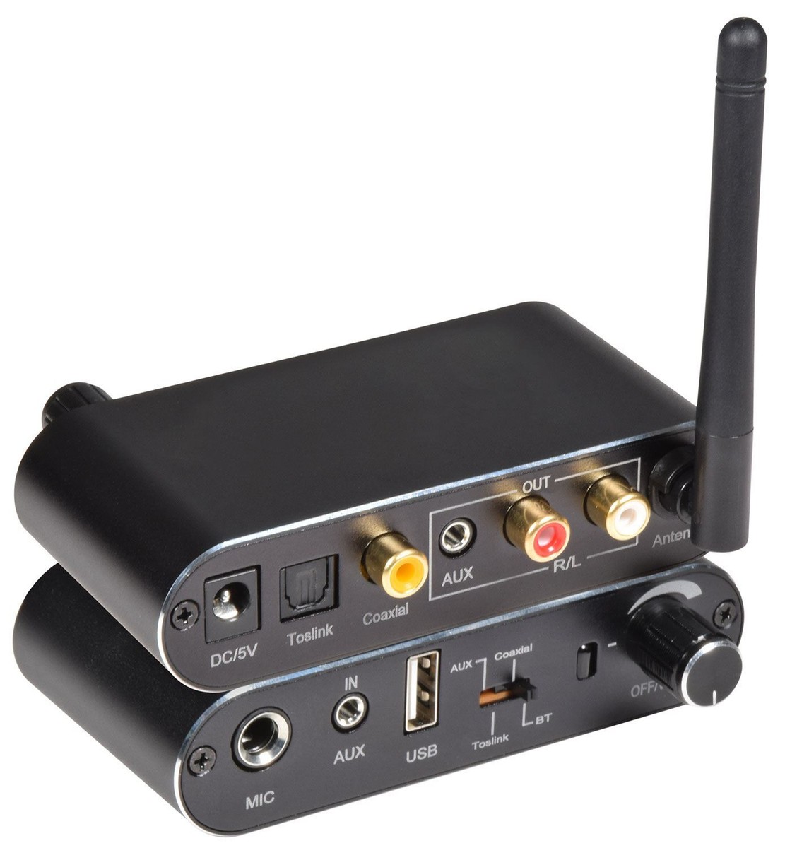 Mini Stereo Gaming USB DAC Bluetooth Receiver COAX/OPT D/A Audio 