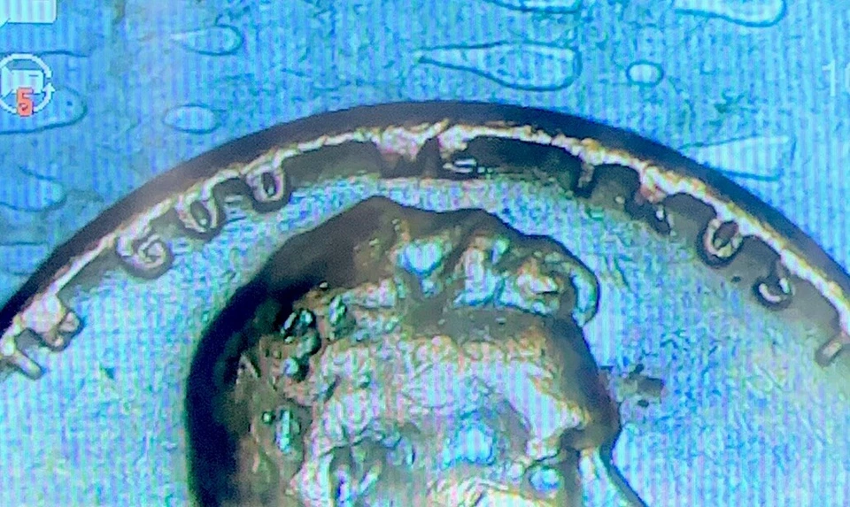 1968 D LINCOLN PENNY WITH ERROR ON TOP RIM & “L” IN LIBERTY EDGE IN GOD WE TRUST - Image 4 of 4