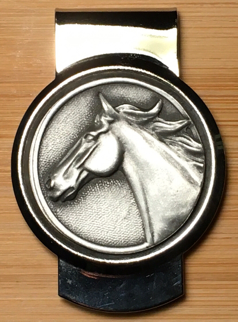 metal HORSE money clip Made in USA mustang pony Gem