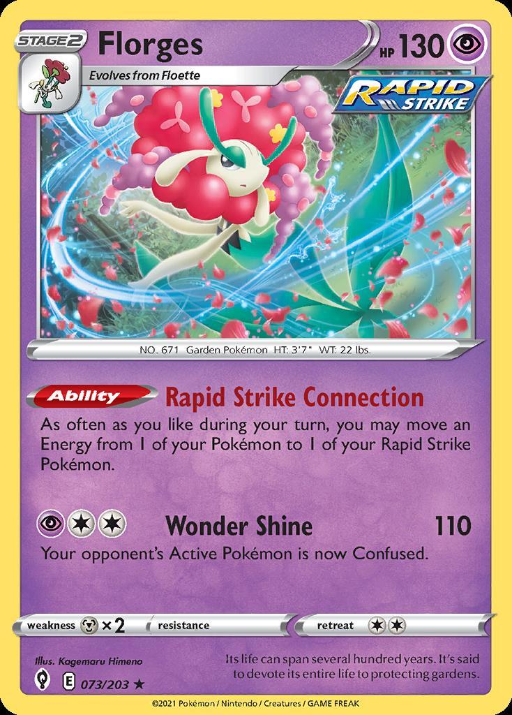 Pokemon Florges (73/236) Evolving Skies LP HOLO