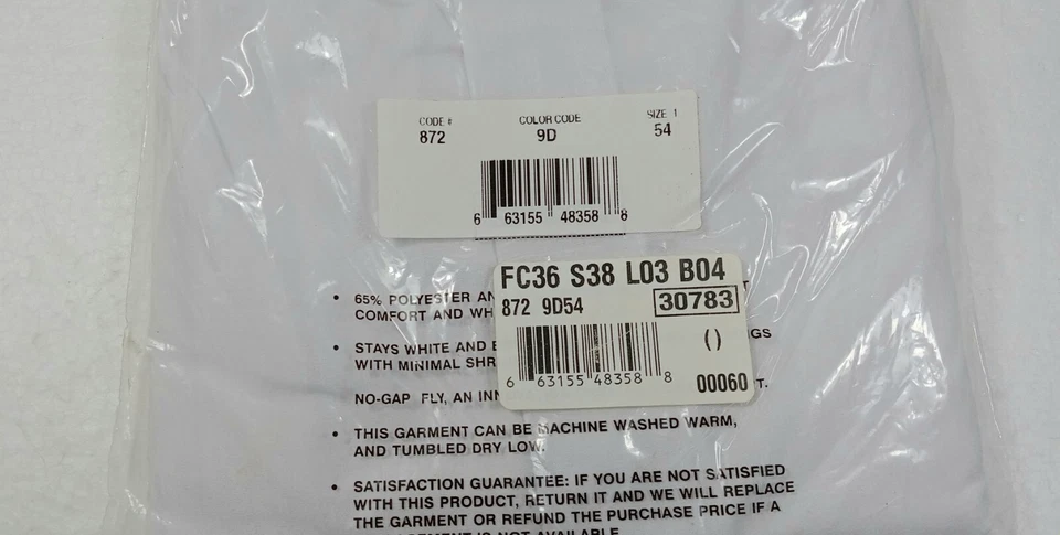 Pack de 2 boxers HealthRite By Haband para hombre blancos sin brecha mosca talla 54 Foto 4 de 4