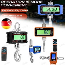 500-2000KG H&auml;ngewaage Kranwaage Lastenwaage Waage LCD Batterie Industriewaage DE
