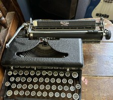 1930's Royal Deluxe typewriter Touch Control WORKS RARE CHROME TRIM & CASE thumbnail