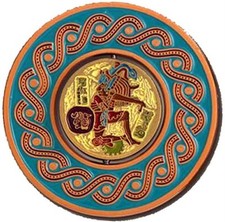 MAYAN BALL PLAYER - 2in SPINNER GEOCOIN - AC- NEW- U/T