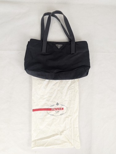 RARE Prada Authentic Tote HandBag Nylon Black Made in Italy - Picture 13 of 13