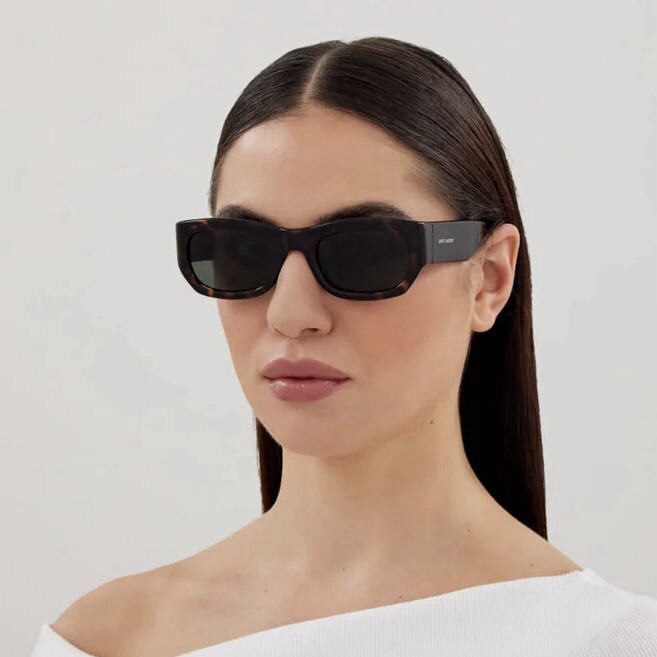 NUOVI OCCHIALI DA SOLE SL713 002 SAINT LAURENT DONNA SL 713 002 QUADRATI AVANA EYEWEAR