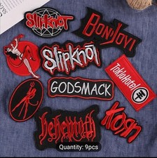 Assorted Black/Red Hard Rock Heavy Metal Band Music Iron-On Embroidered Patches