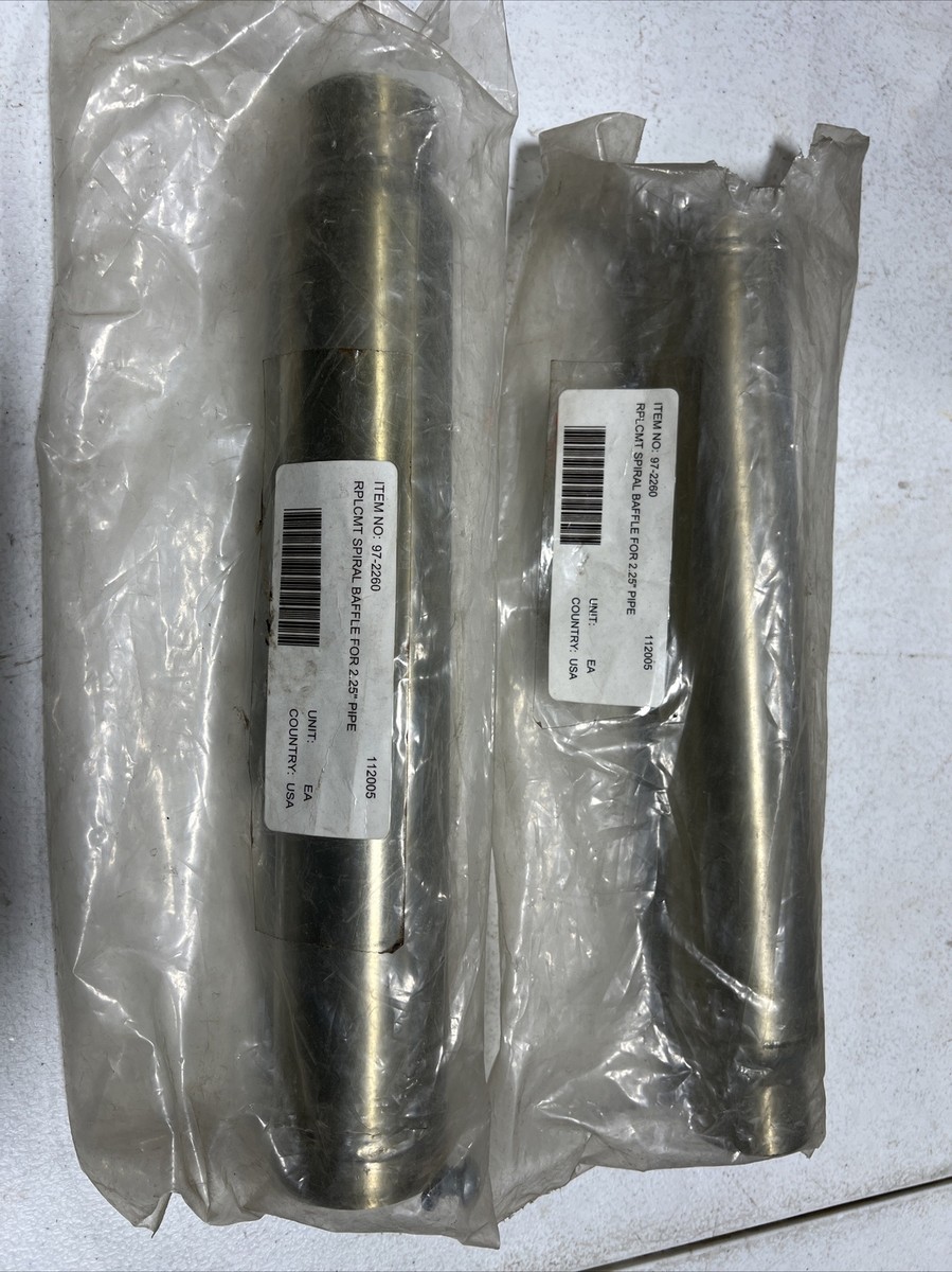 NOS Hard Krome Replacement Spiral Baffle For 2.25
