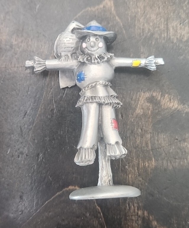 Vintage 1983 Hudson Pewter Scarecrow 2.25