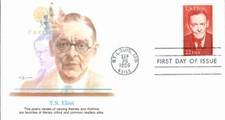 FLEETWOOD - T.S. ELIOT SEP 26 1986 ST LOUIS MO FIRST DAY COVER (FDC) BX8