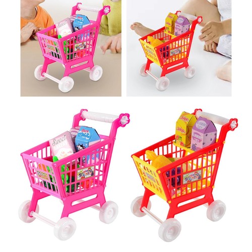 Chariot De Courses Jouet Éducatif - Ensemble De Jeu De Supermarché Avec Chariot D'Épicerie Inclus Et Accessoires Alimentaires - Parfait Pour Le Développement Et L'Apprentissage Des Enfants
