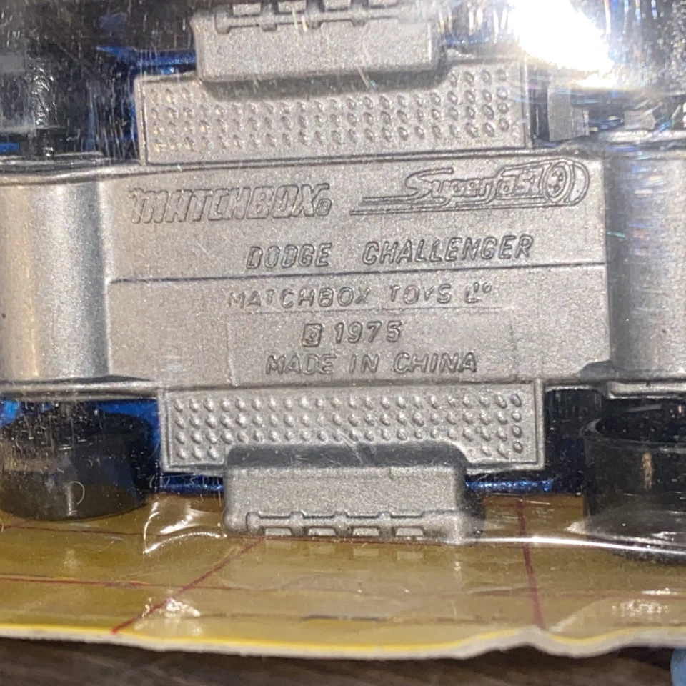 Matchbox Superfast MB 1 Dodge Challenger color is metallic blue 1975 white top. - Image 4 of 4