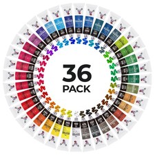 MeiLiang Watercolor Paint Set 36 Vibrant Colors 5ml / 0.17 Fl Oz Tubes, Water...