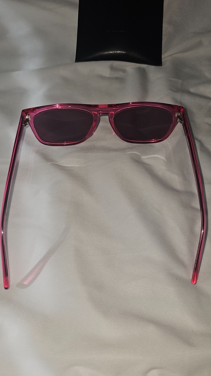 Saint Laurent Essential 56MM Acetate Pilot Sunglasses fuchsia thumbnail 3