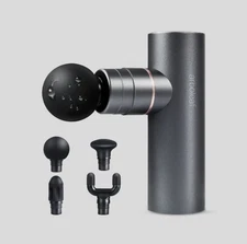 RoHS Mini Massage Gun, Full-Metal Travel Massage Gun CM20C - Black 6 Piece