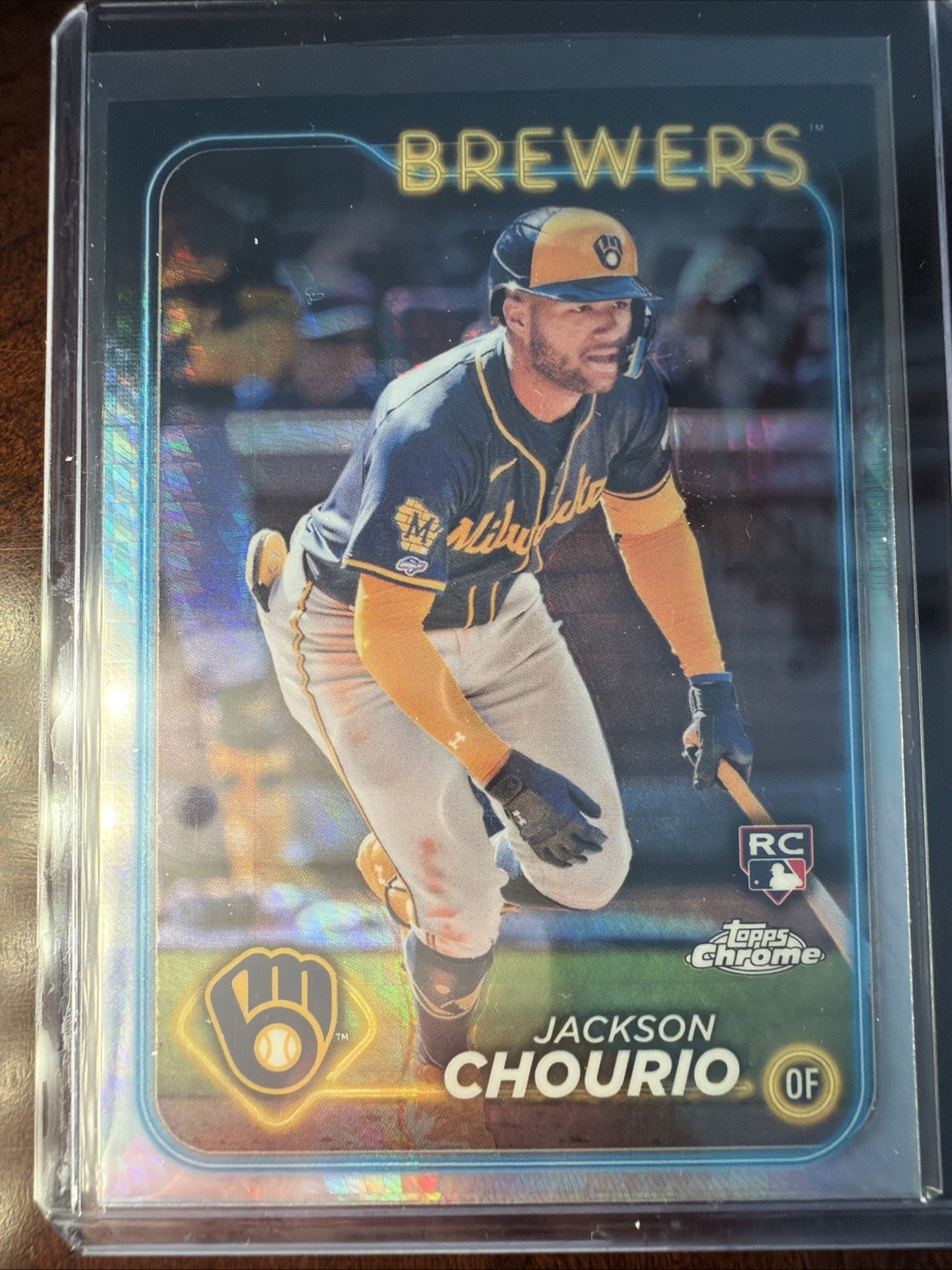 2024 Topps Chrome - Jackson Chourio #161 Prism Refractor (RC)