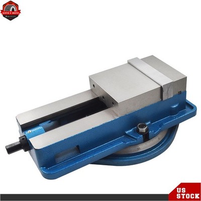 6In × 7.5In Lockdown CNC Milling Machine Bench Vise With 360° Swiveling Base