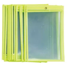 Brady 56944 Shop Env, 9 X 6 In, Fluor Yel, Plstc, Pk25