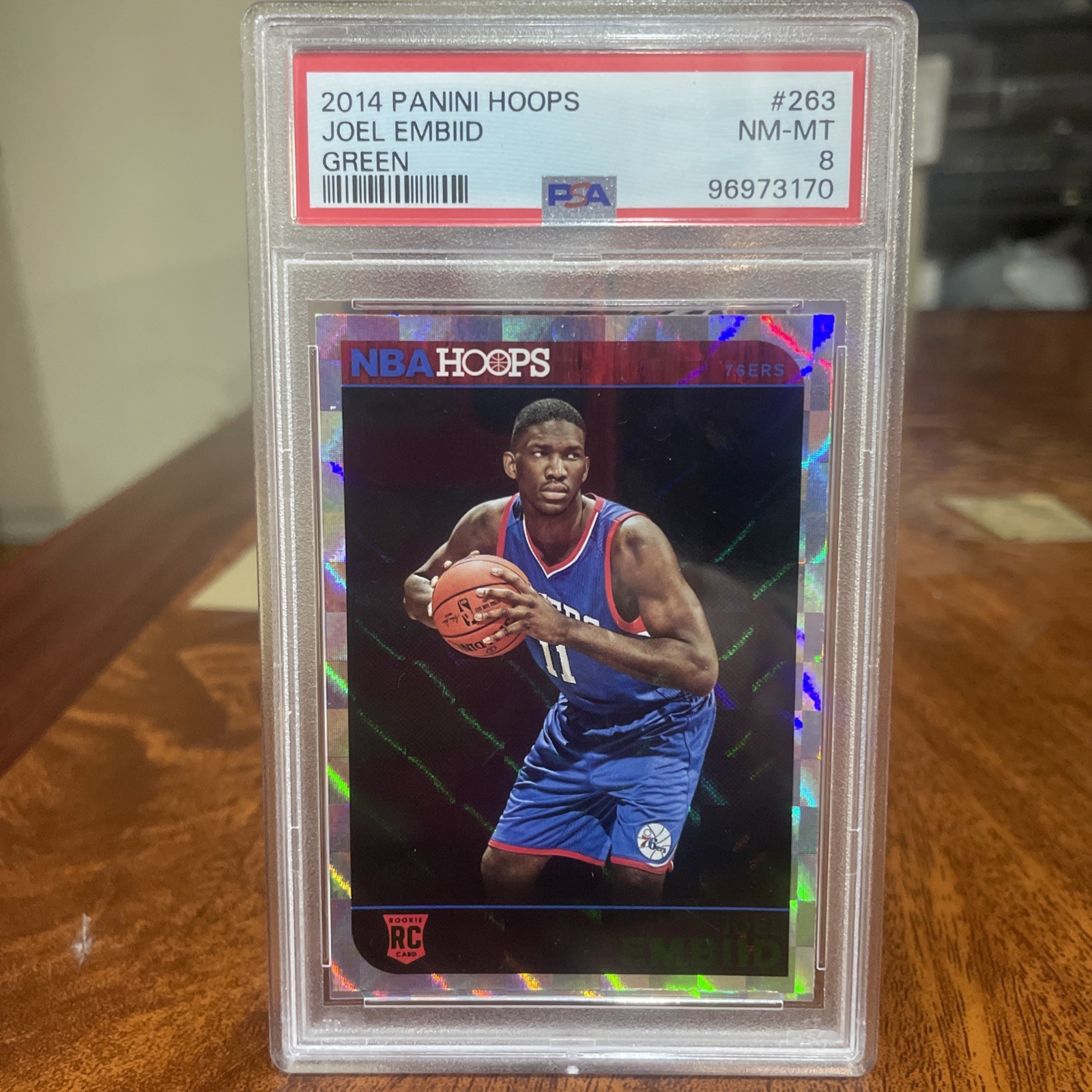 2014-15 NBA Hoops - Joel Embiid #263 Green (RC)