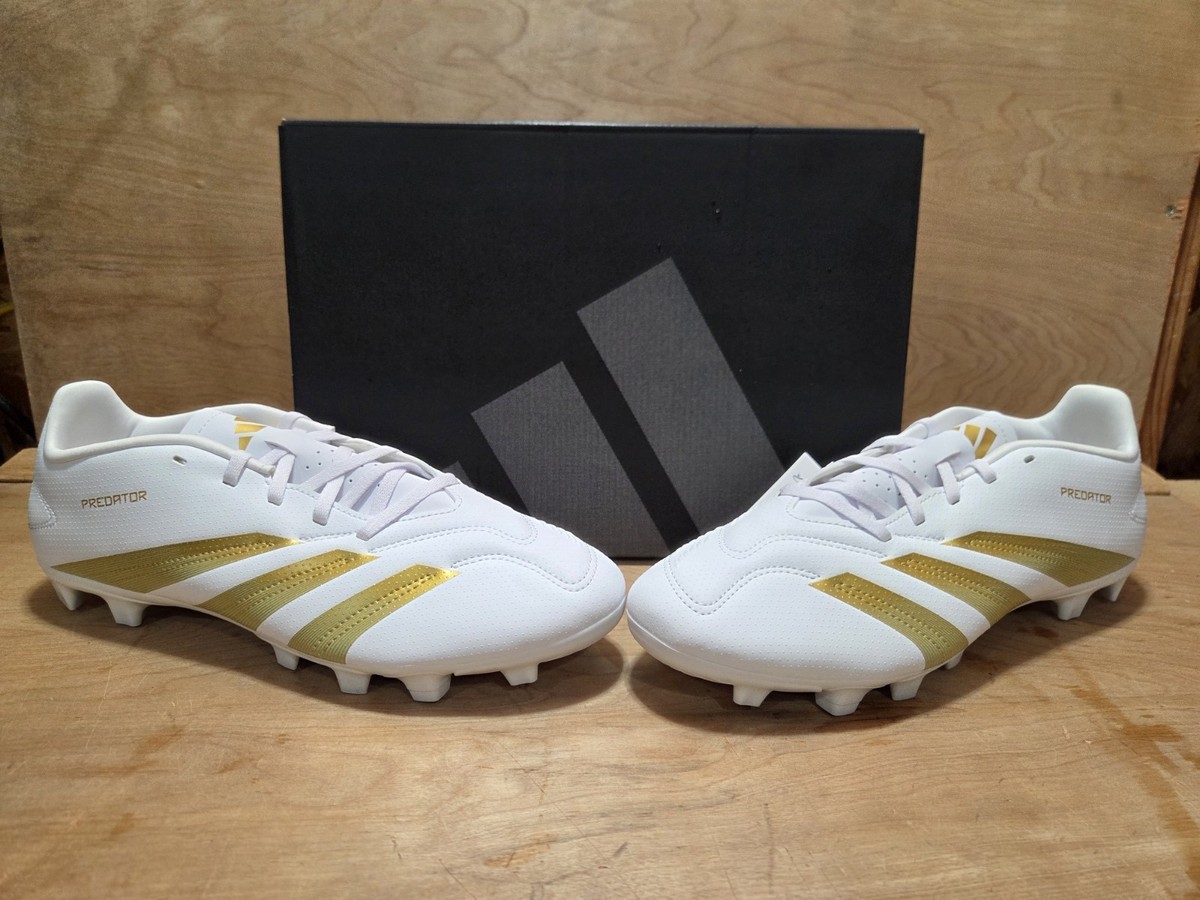 Adidas Predator‎ Club FxG Soccer Cleats White Gold  Cleat IF6342 Men’s Sz 8.5 adidas predator club fxg soccer cleats white/gold size 11  main image 3