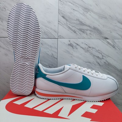 Nike Cortez Shoes White Teal Orange ''Miami Dolphins'' DM4044-103 Men's Size 9.5