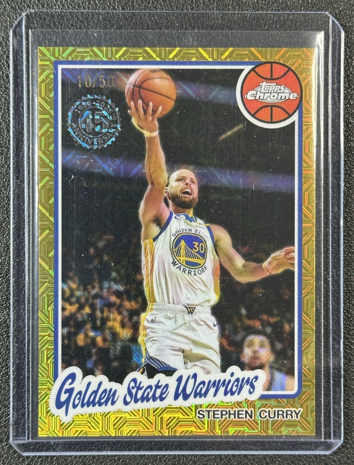 STEPHEN CURRY 2025-26 TOPPS CHROME #TC-SCU 1980-81 GOLD MOJO REFRACTOR 10/50