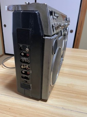 AIWA CS-80 Boombox Radio Cassette Recorder Silver Vintage Japan
